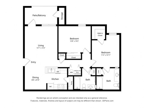 2 bed 2 bath at Rosemont at Mayfield Villas, Arlington
